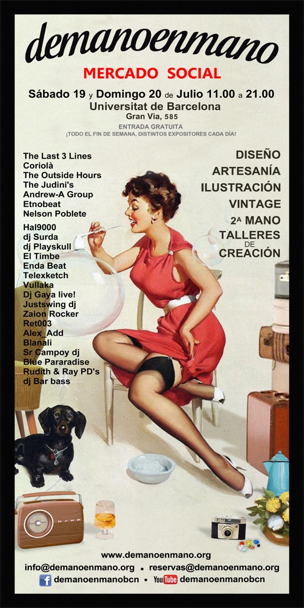 MERCADILLO BARCELONA DEMANOENMANO, ESTE FIN DE SEMANA